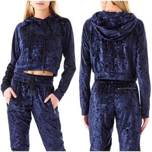 NWT LF Emma & Sam Crush Velvet Crop Hoodie
